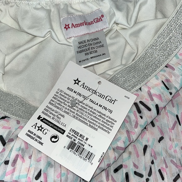 NWT American Girl Double Sparkle Skort Size Medium 10/12 - Picture 5 of 10